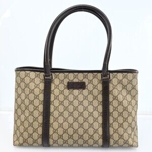 Auth Gucci Gg Supreme Tote Bag Pvc #196260G28B